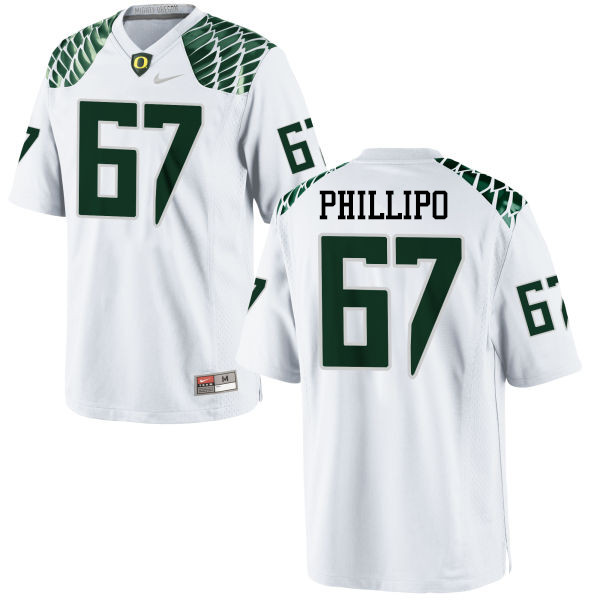 Men #67 Ryan Phillipo Oregon Ducks College Football Jerseys-White